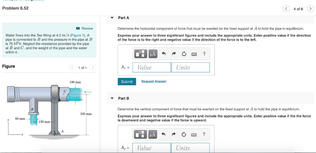 Solved 4 of 8> Problem 6.52 Part A Review Determine the | Chegg.com
