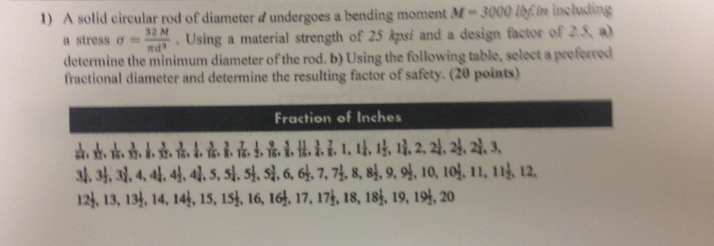 Solved 1) A solid circular rod of diameter d undergoes a | Chegg.com