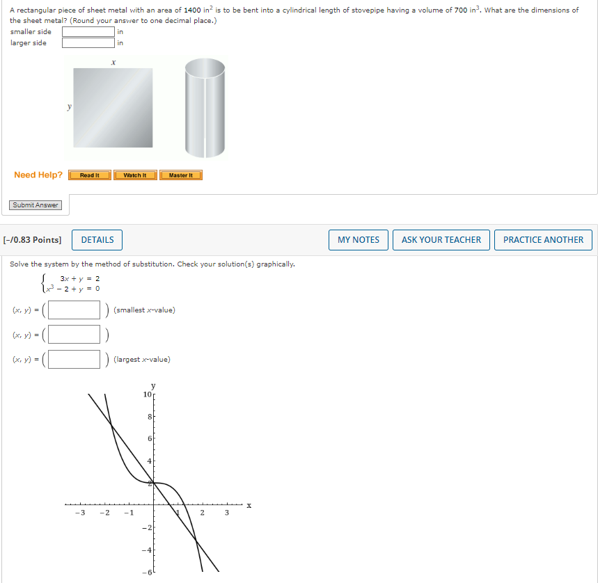 Solved A rectangular piece of sheet metal with an area of | Chegg.com