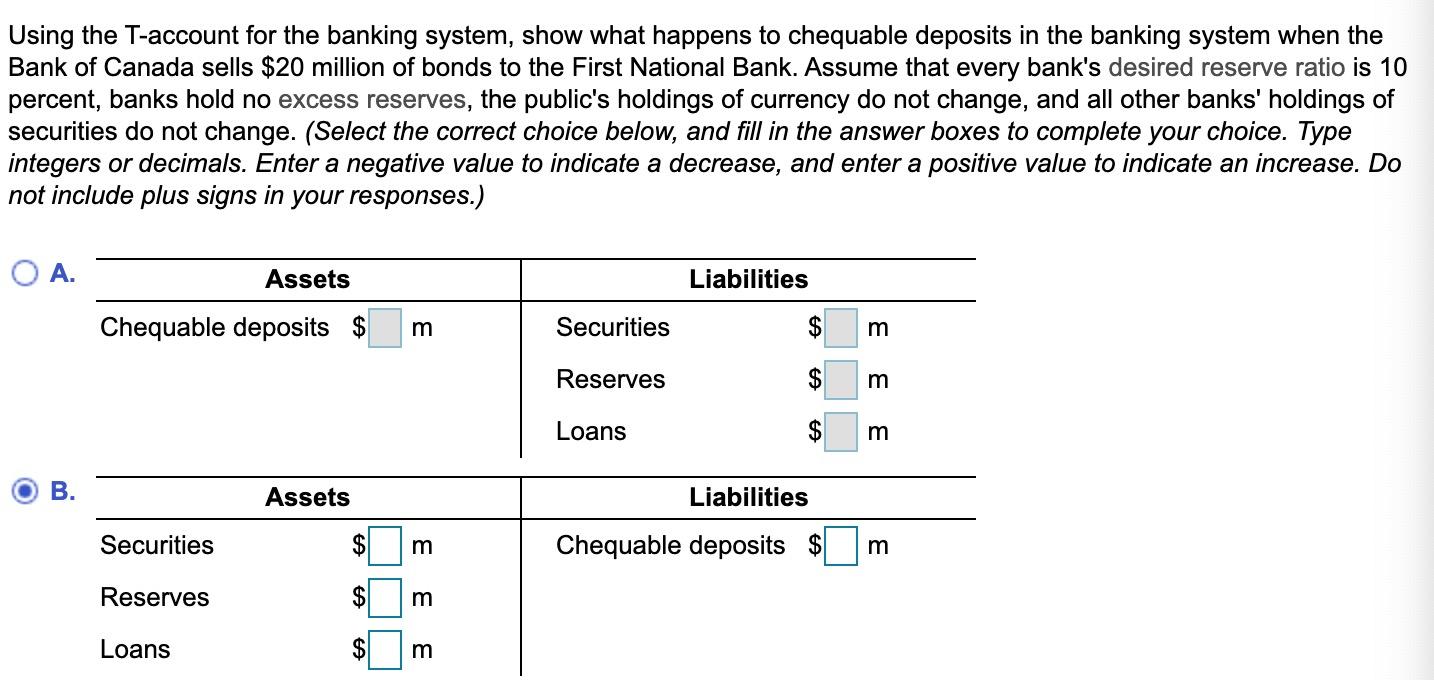 Solved Using The T account For The Banking System Show What Chegg