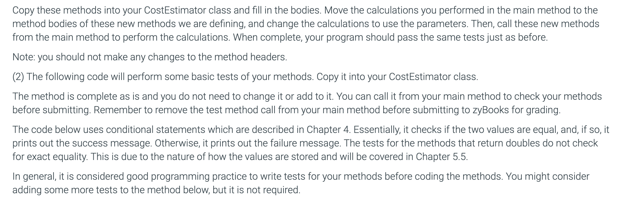 Solved 2.20 Ch 2 Program, part 3: Refactoring Calculating | Chegg.com