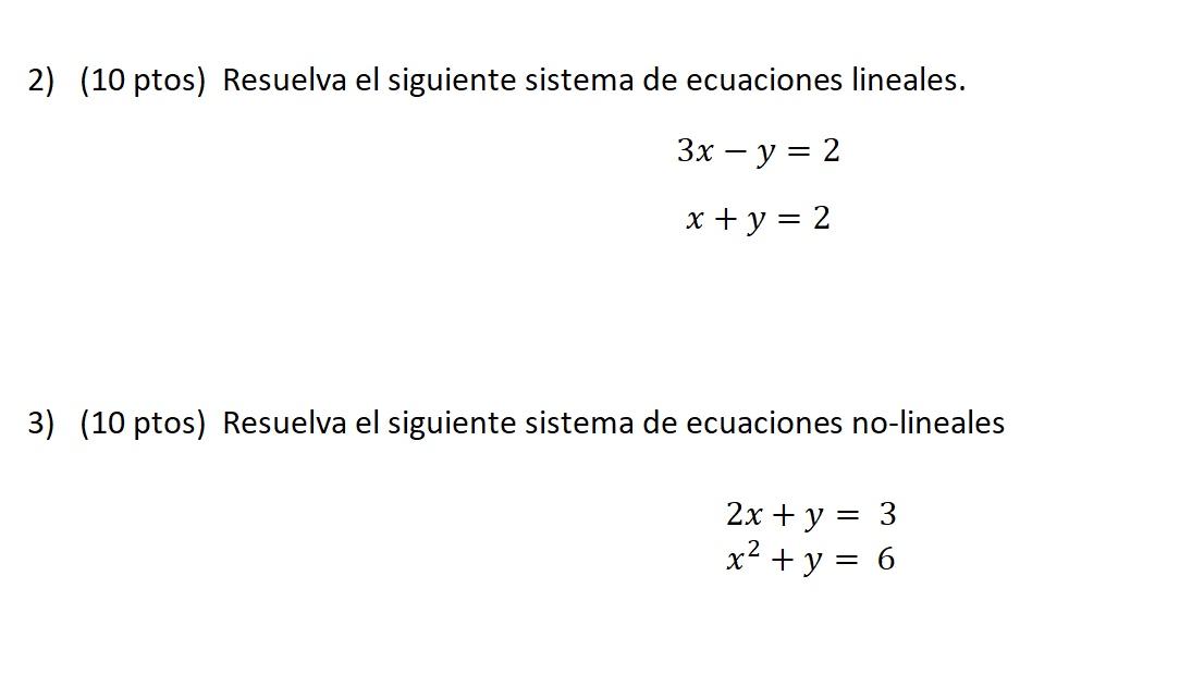 system of nonlinear equations solution