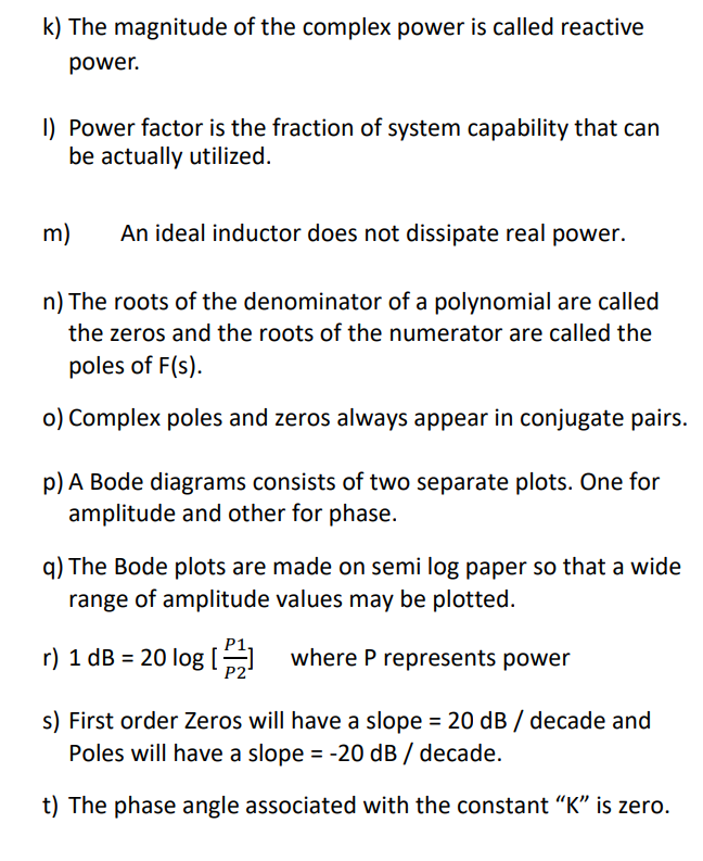Solved k) The magnitude of the complex power is called | Chegg.com