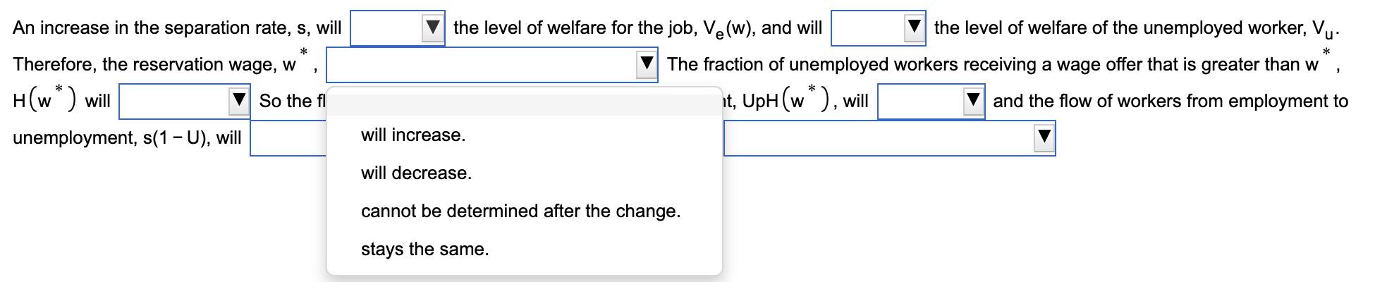Solved Determine the effects of an increase in the | Chegg.com