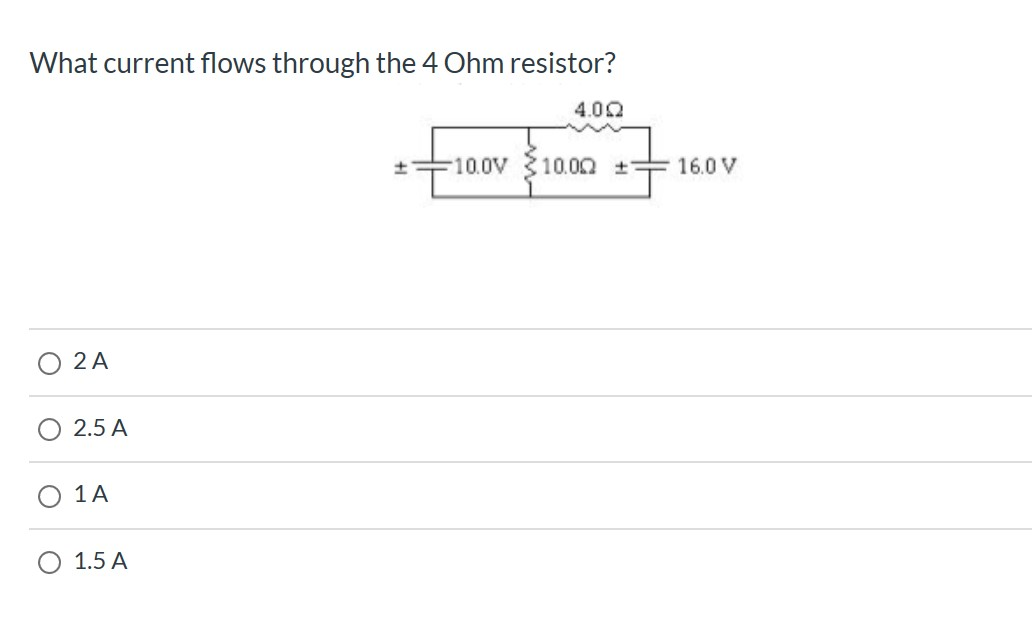 Solved What current flows through the 4 Ohm resistor? 4.022 | Chegg.com