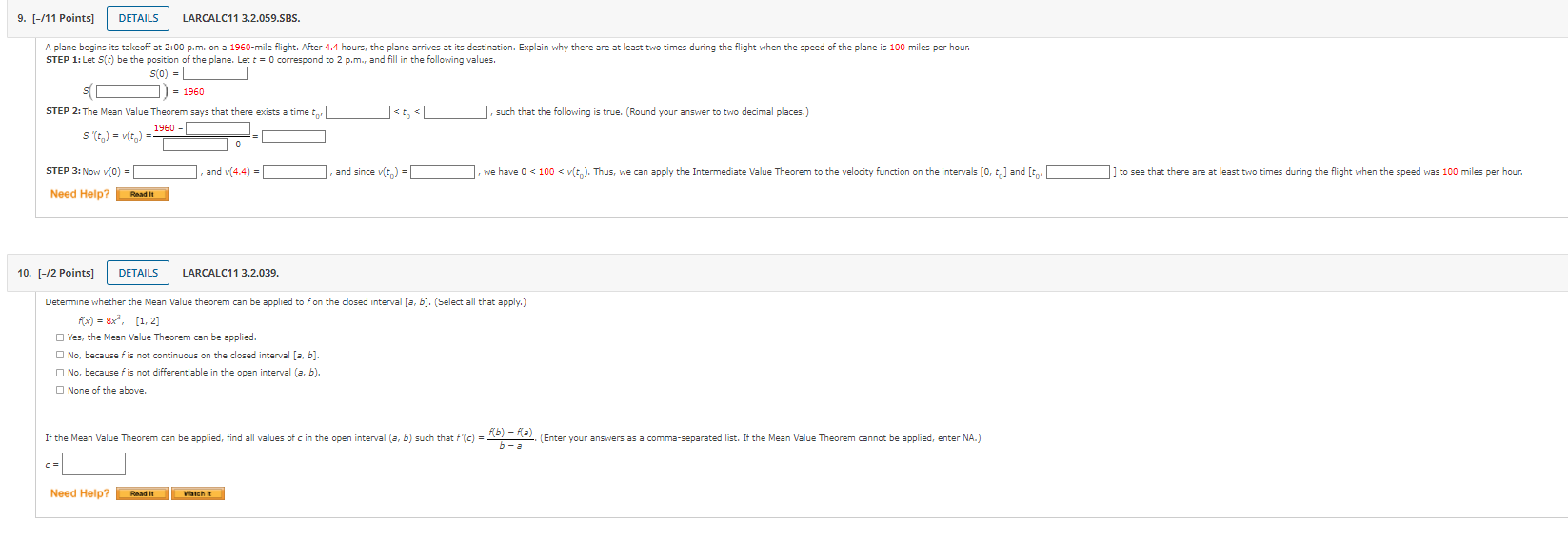 Solved 9. [-/11 Points) DETAILS LARCALC11 3.2.059.SBS. A | Chegg.com