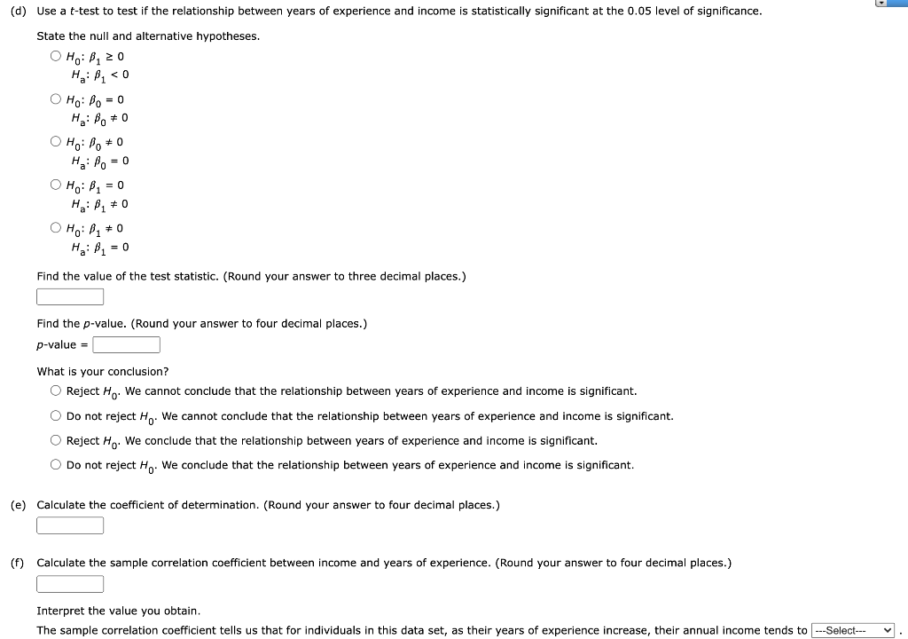 Solved The following data is taken from a sample of | Chegg.com