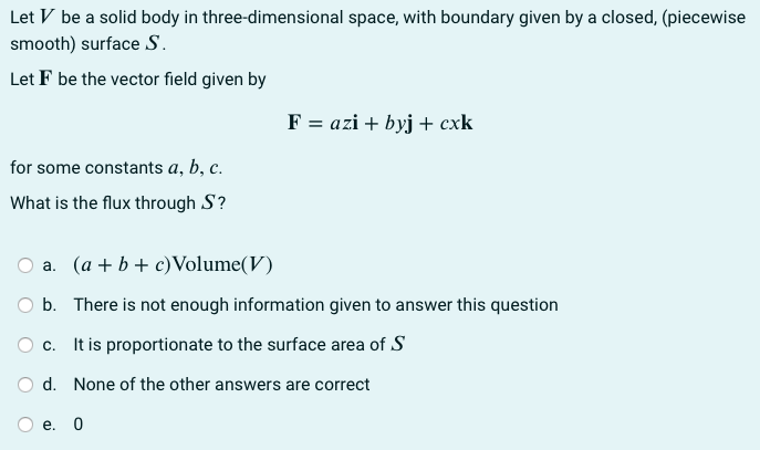 Solved Let V Be A Solid Body In Three Dimensional Space Chegg Com