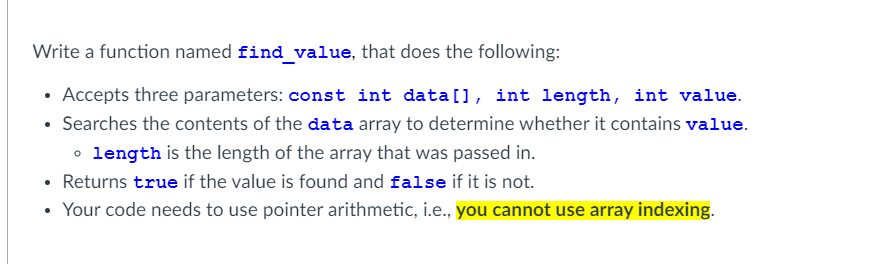 Solved Write a function named find_value, that does the | Chegg.com