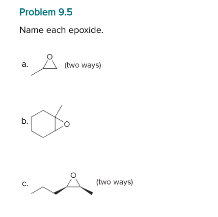 Solved Name each epoxide. | Chegg.com