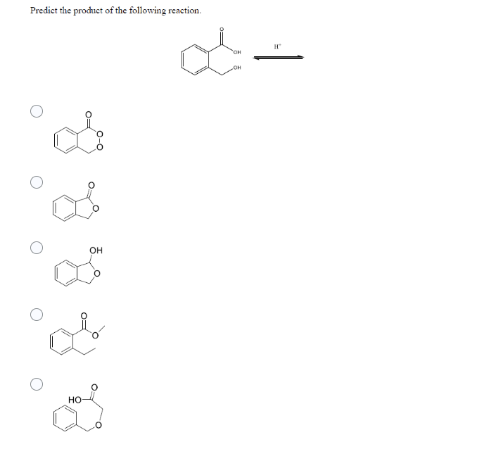 Solved Predict The Product Of The Following Reaction | Chegg.com