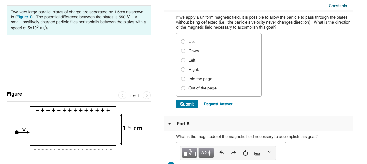 Solved Constants Two Very Large Parallel Plates Of Charge | Chegg.com