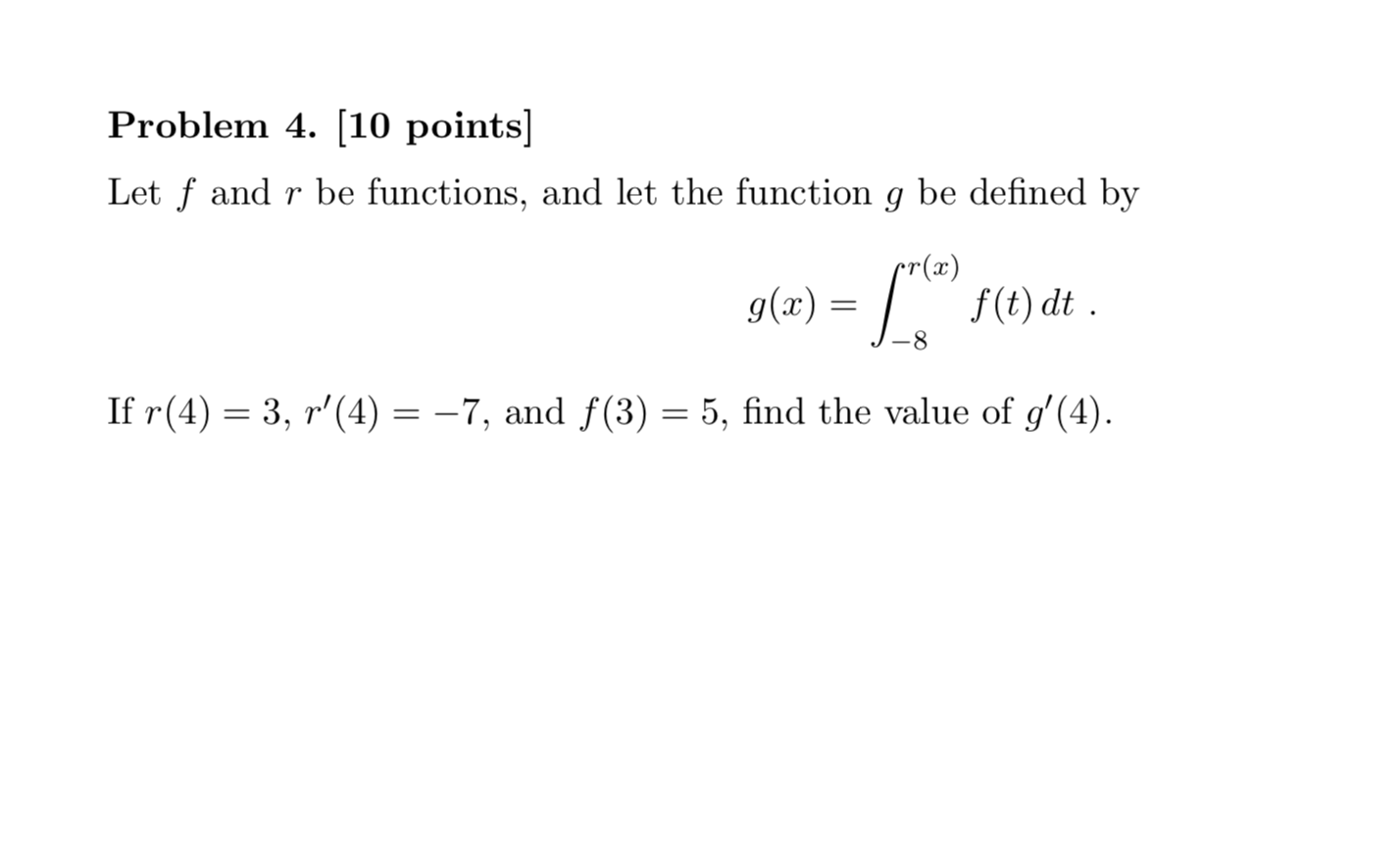 Solved Problem 4 10 Points Let F And R Be Functions A Chegg Com