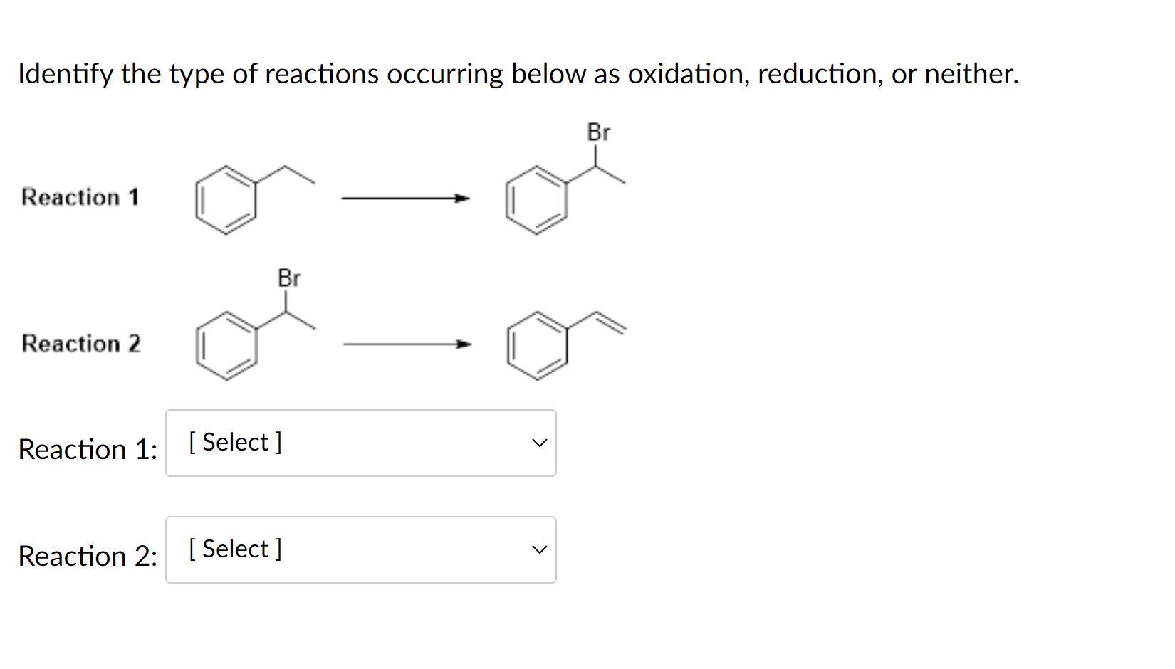 Solved Identify The Type Of Reactions Occurring Below As | Chegg.com