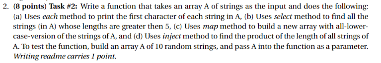 Solved 2. (8 points) Task #2: Write a function that takes an | Chegg.com
