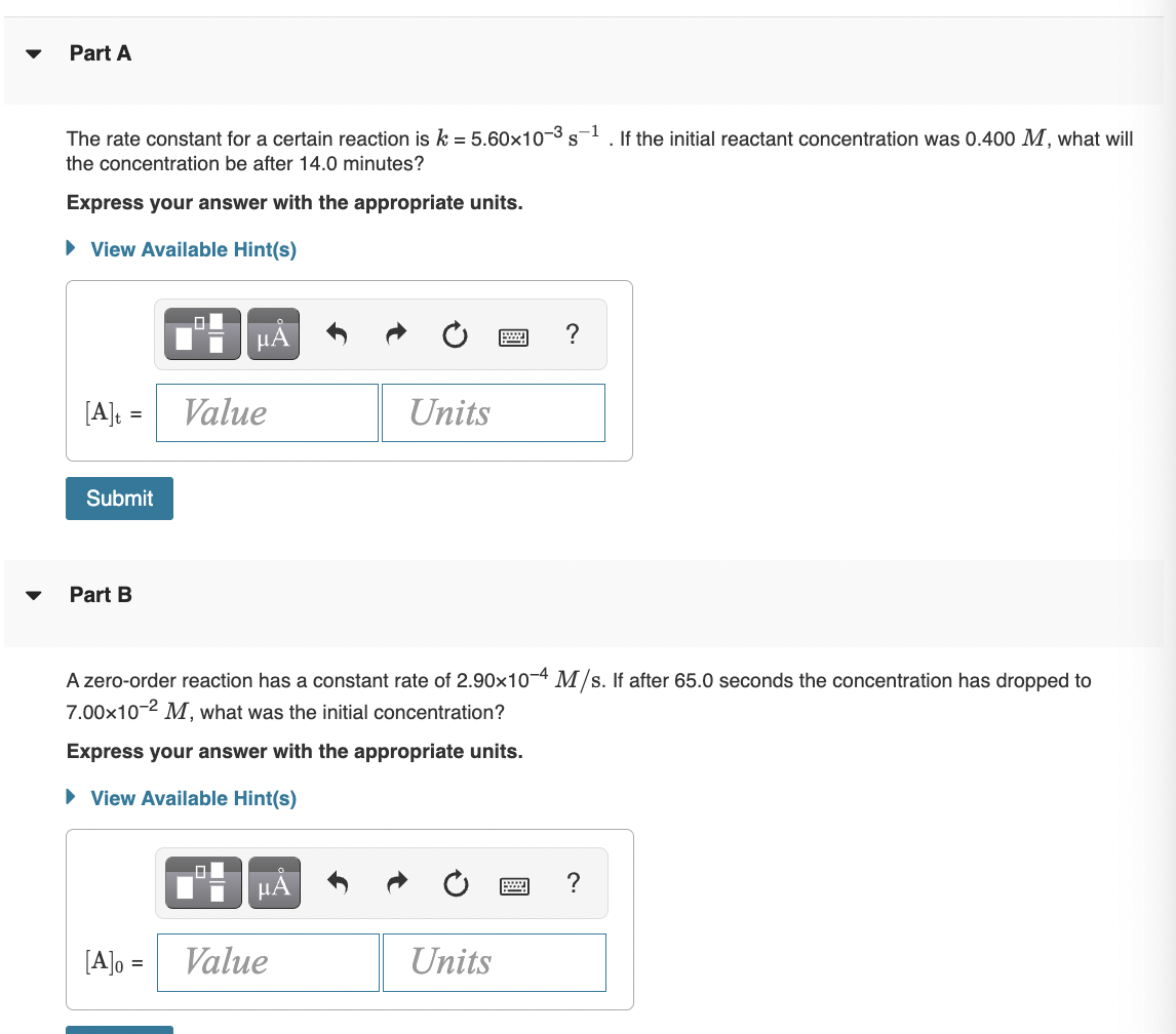Solved The rate constant for a certain reaction is | Chegg.com