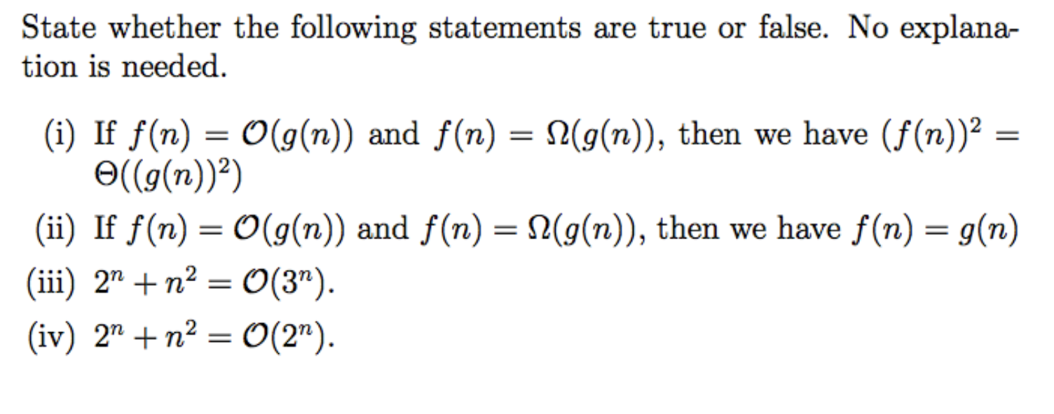 Solved State whether the following statements are true or | Chegg.com