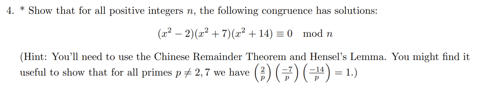 Solved Show that for all positive integers n, the following | Chegg.com