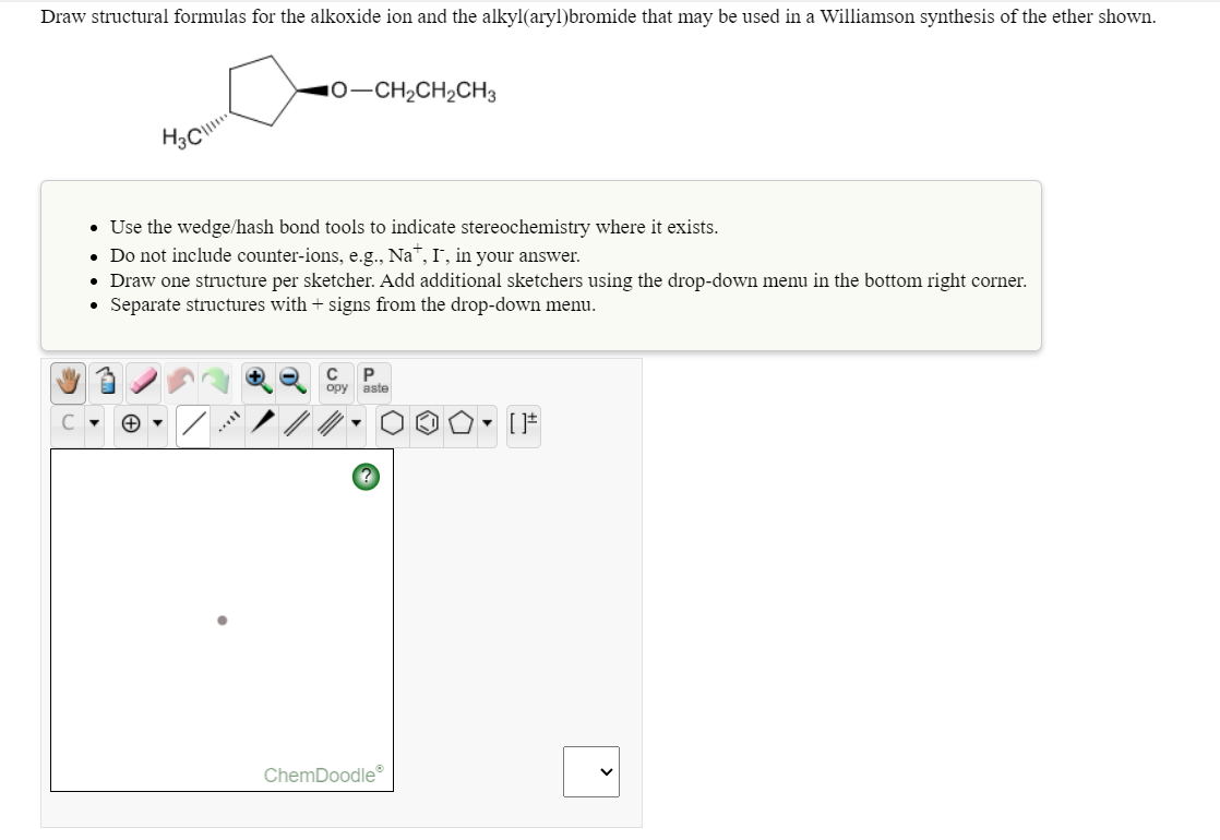 Solved Draw structural formulas for the alkoxide ion and the | Chegg.com