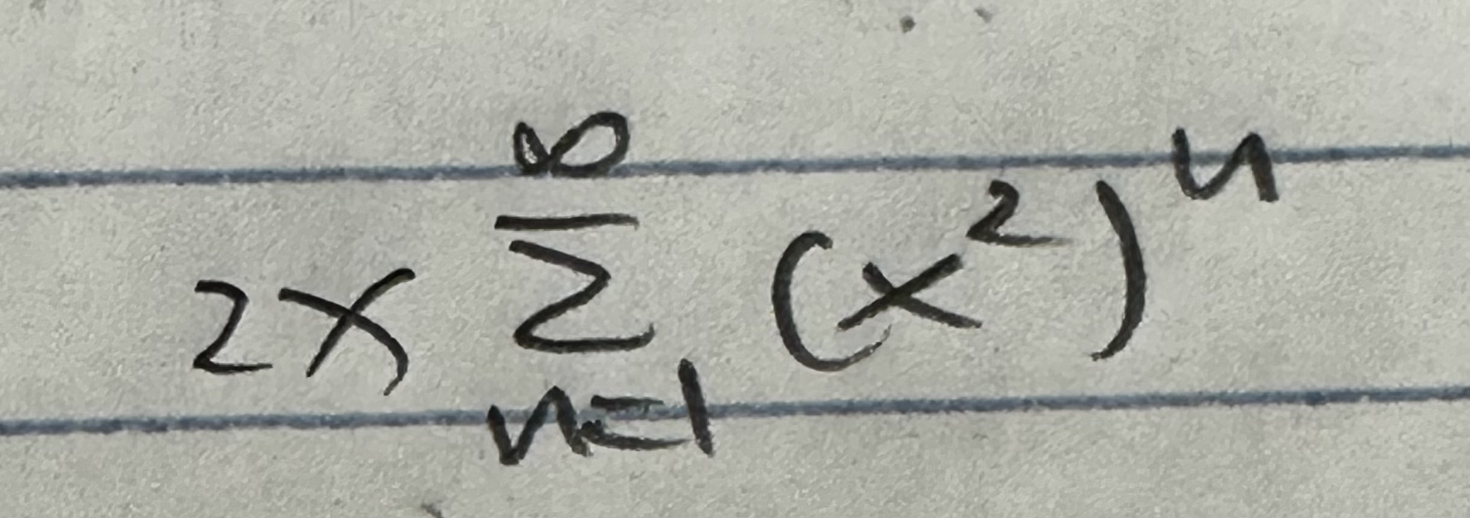 Solved 2x∑n=1∞(x2)n | Chegg.com