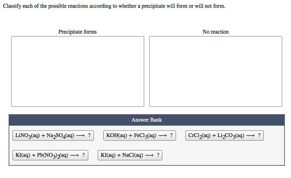 solved-classify-each-of-the-possible-reactions-according-to-chegg