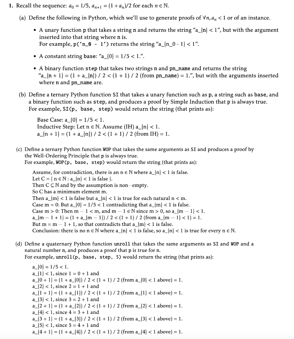 Solved Recall the sequence: a0=15,an+1=1+an2 ﻿for each | Chegg.com