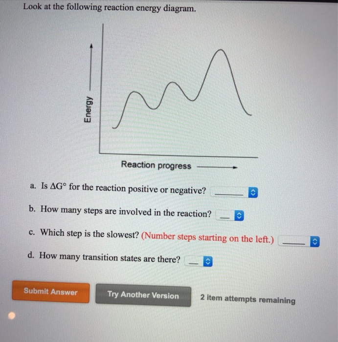 Solved Look At The Following Reaction Energy Diagram