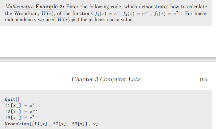 Solved Mathematica Example 2: Enter the following code, | Chegg.com