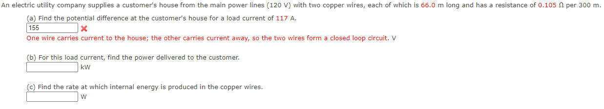 Solved an electric utility company supplies a customer's | Chegg.com