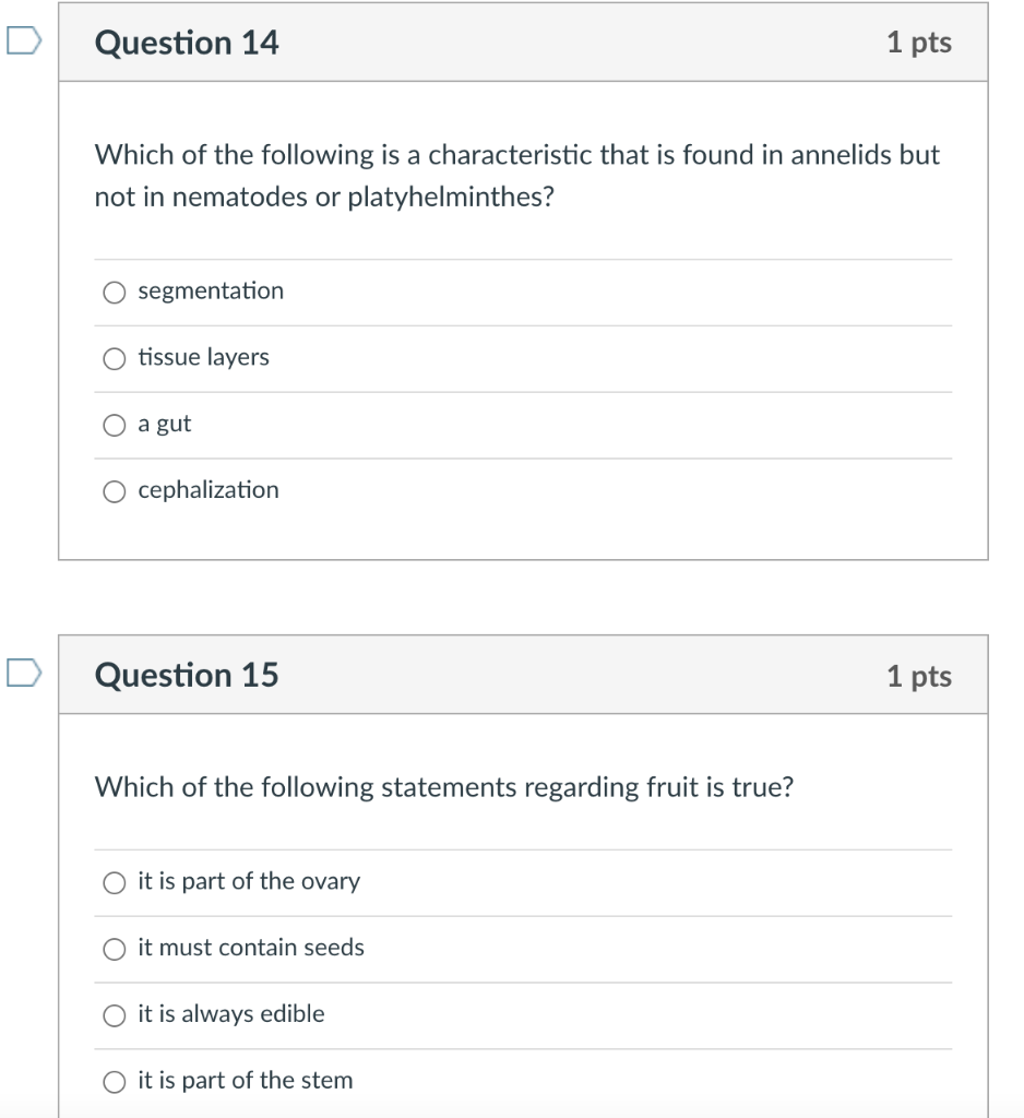Solved Question 14 1 pts Which of the following is a | Chegg.com