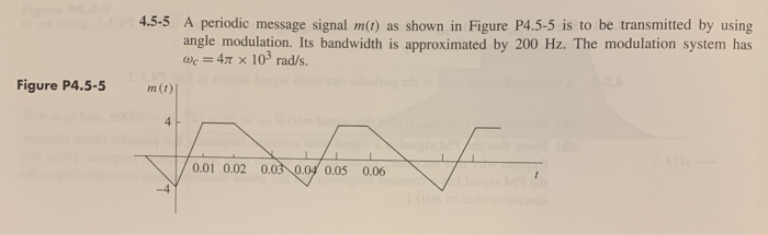 Solved 455 A periodic message signal m(t) as shown in Figure | Chegg.com