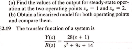 Solved (a) Find the values of the output for steady-state | Chegg.com