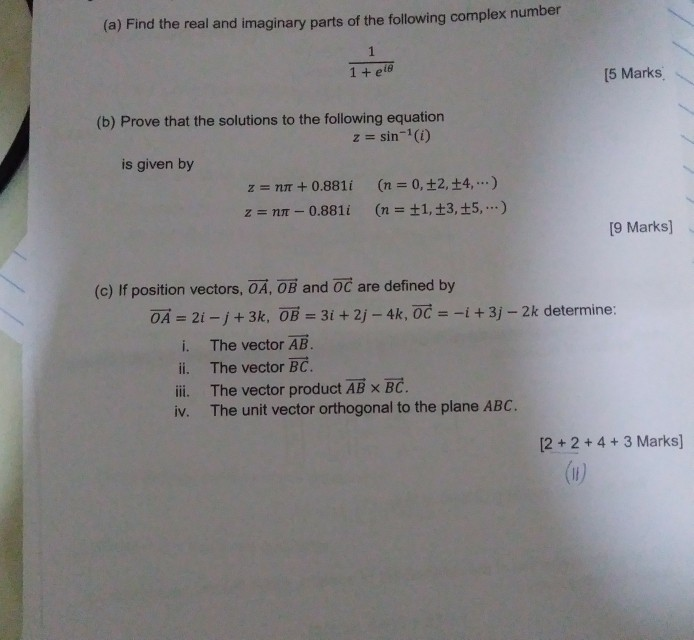 Solved (a) Find the real and imaginary parts of the | Chegg.com