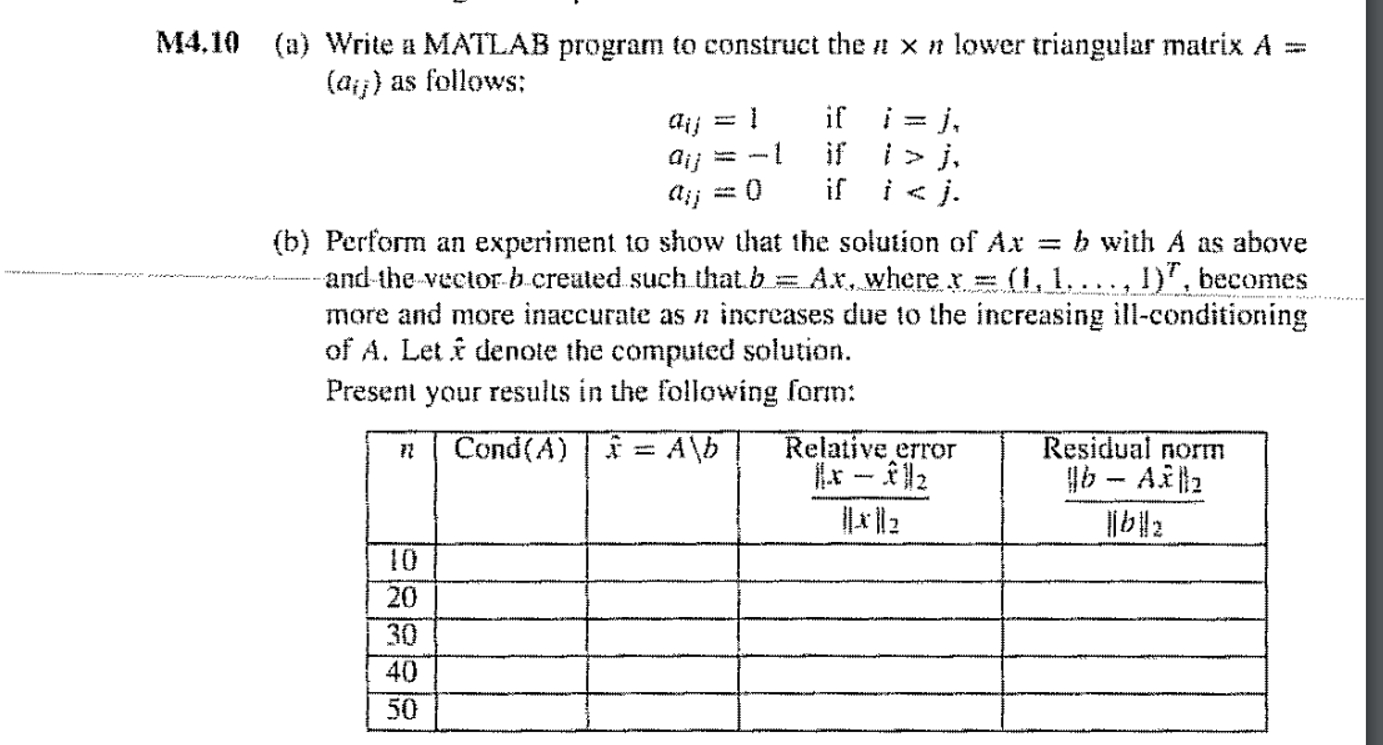 Solved Make the Matlab code for 4.10 ﻿ A and B please | Chegg.com