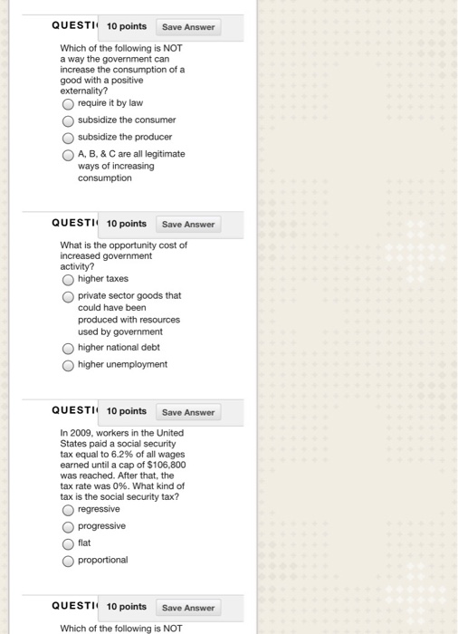 Solved QUESTI 10 points Save Answer Which of the following | Chegg.com