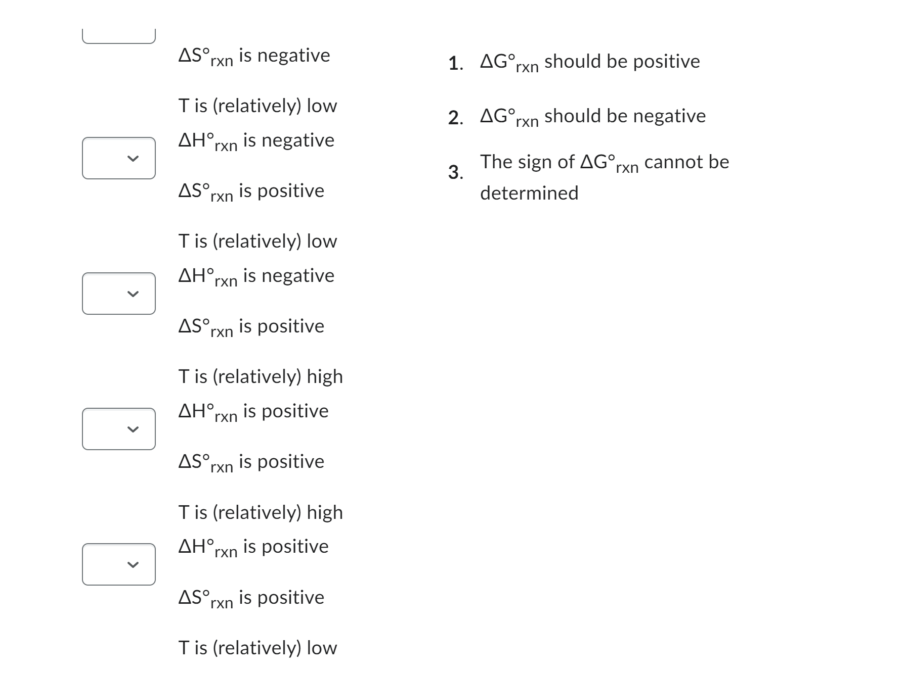 Solved 1. ΔG∘rxn should be positive 2. ΔG∘rxn should be | Chegg.com