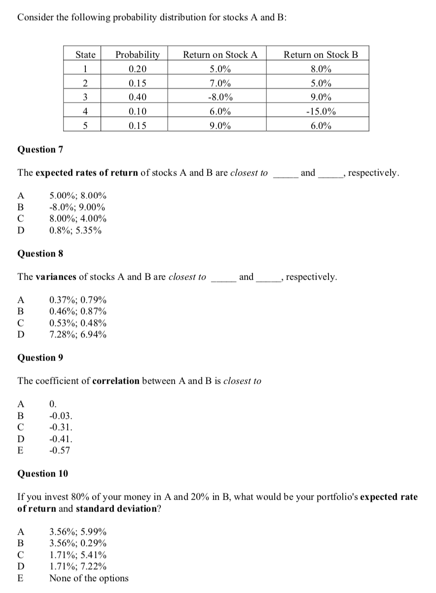 Solved Consider the following probability distribution for | Chegg.com