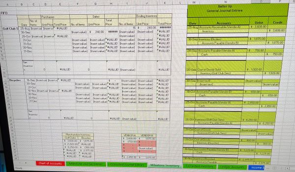 Solved I need help with the FIFO chart, the merchandise | Chegg.com