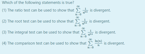 Solved Which Of The Following Four Series Diverge S 42 Chegg Com