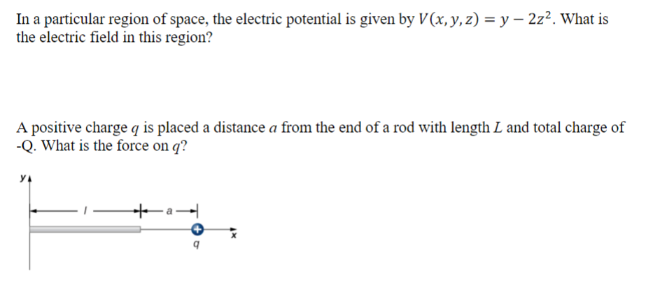 Solved In a particular region of space, the electric | Chegg.com