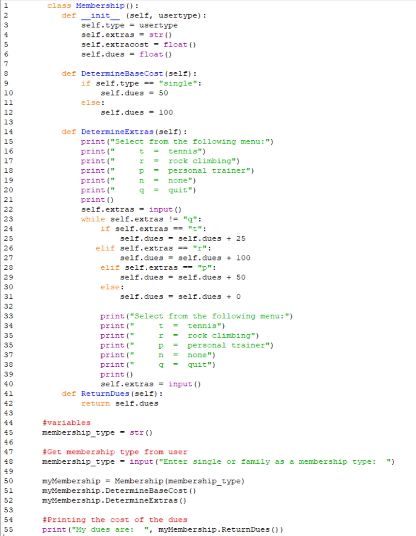 Solved Python What is line 8? A. class definition | Chegg.com