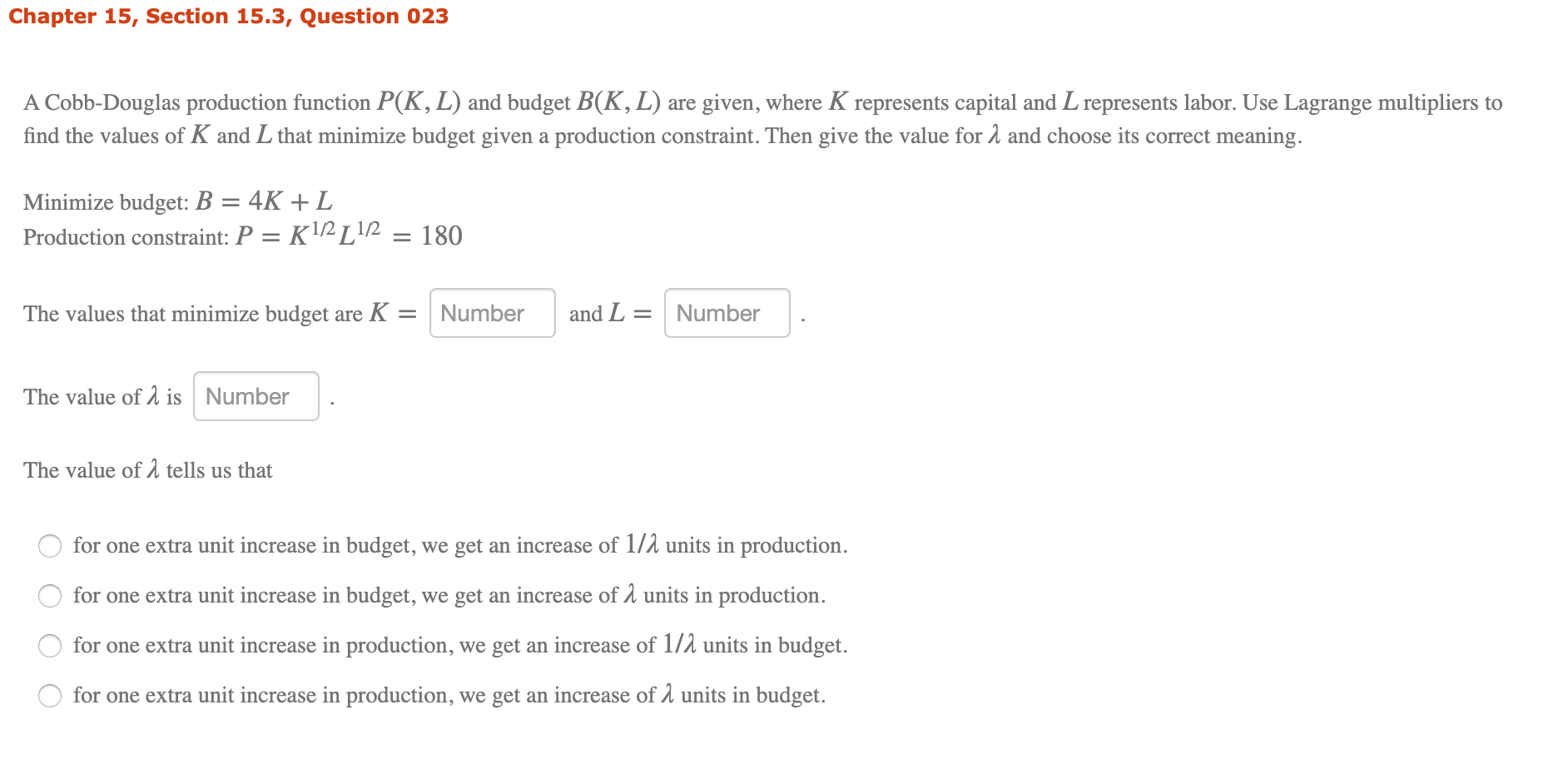 Chapter 15 Section 15 3 Question 023 A Cobb Douglas Chegg Com