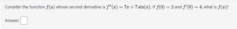 Solved Consider the function f(x) whose second derivative is | Chegg.com