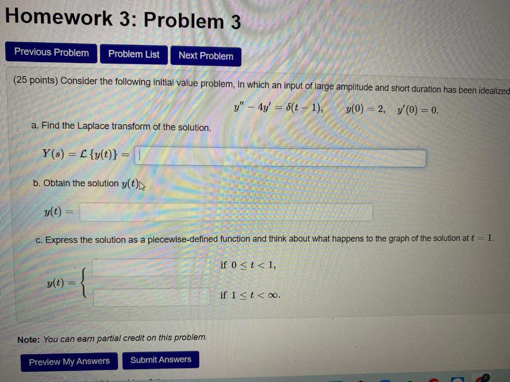 Solved Homework 3: Problem 3 Previous Problem Problem List | Chegg.com
