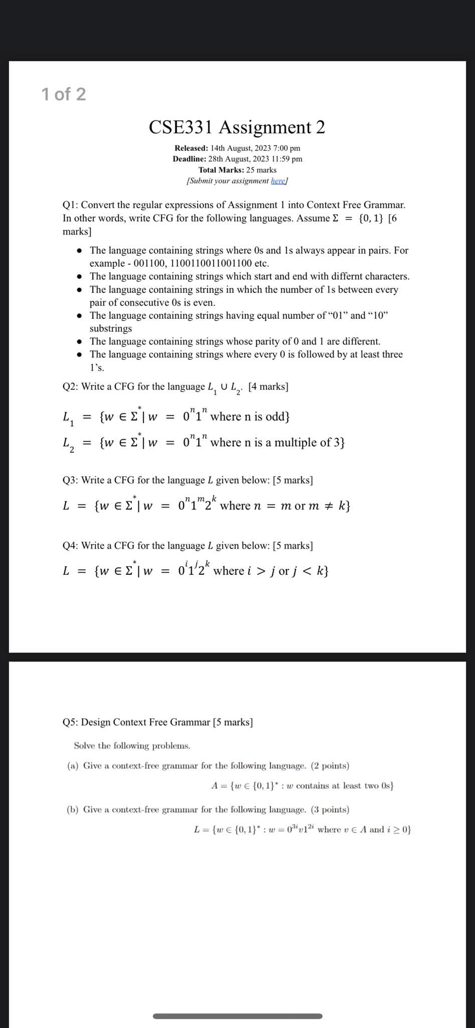 solved-cse331-assignment-2-released-14th-august-2023-7-00-chegg