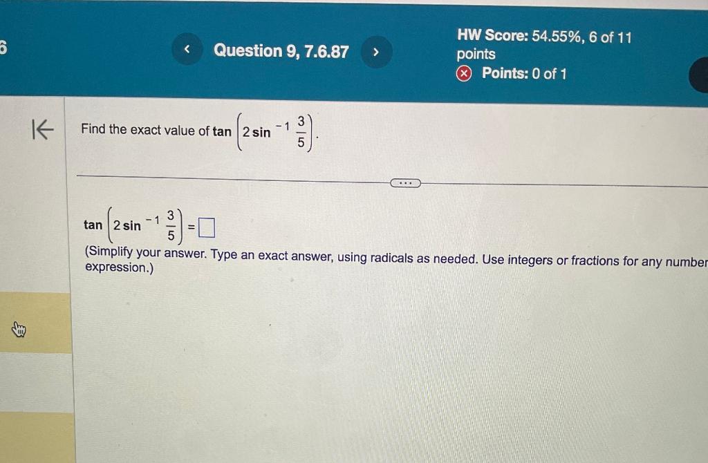 solved-find-the-exact-value-of-tan-2sin-153-tan-2sin-153-chegg