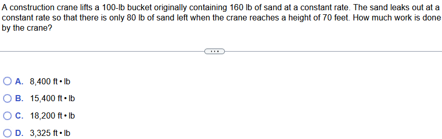 Solved A construction crane lifts a 100−lb bucket originally | Chegg.com