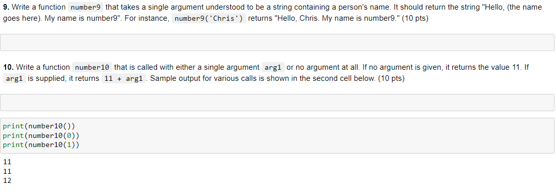 Solved 9. Write a function number 9 that takes a single | Chegg.com