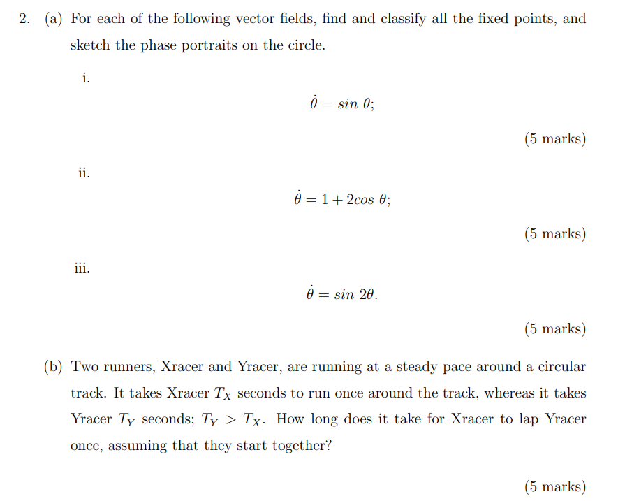 Solved 2. (a) For each of the following vector fields, find | Chegg.com