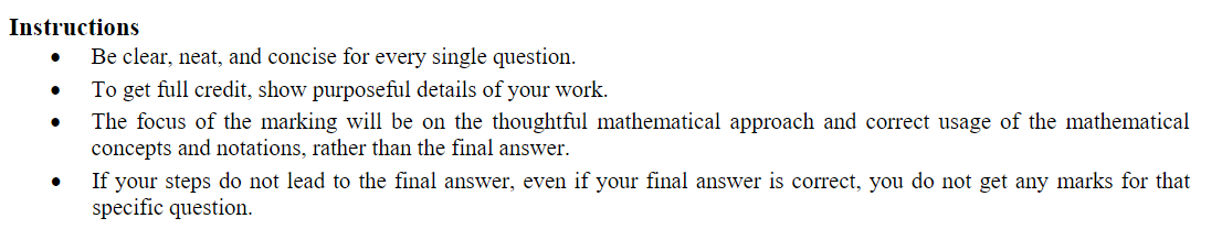 Solved Instructions - Be clear, neat, and concise for every | Chegg.com